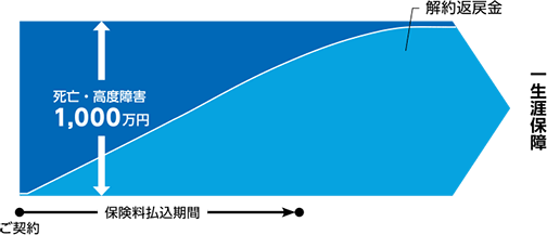 死亡・高度障害1,000万円